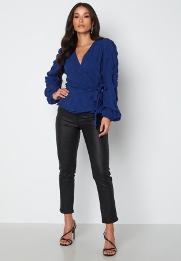 BUBBLEROOM Triniti wrap blouse Blue 42