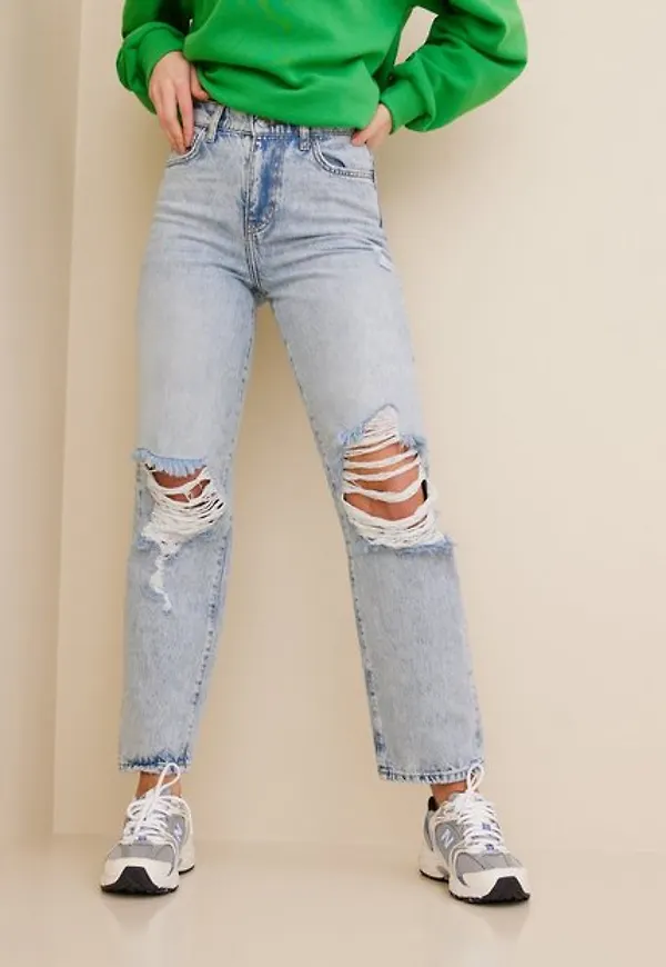 Pieces Pcelani Hw Destroy Ank Bleached Bc High waisted jeans