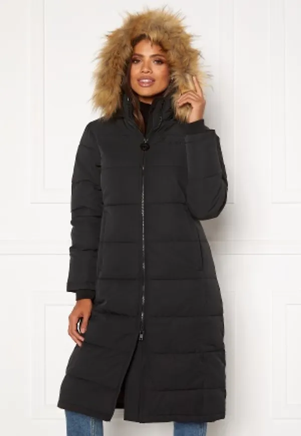 Svea W. Long Slim Padded Parka 900 Black XS
