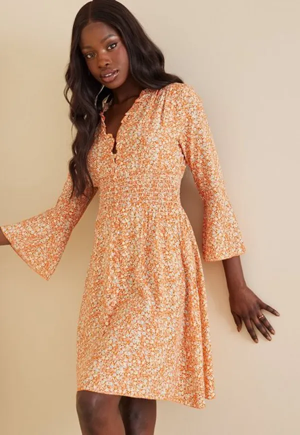 American Dreams Sally Short Dress Klänning Orange