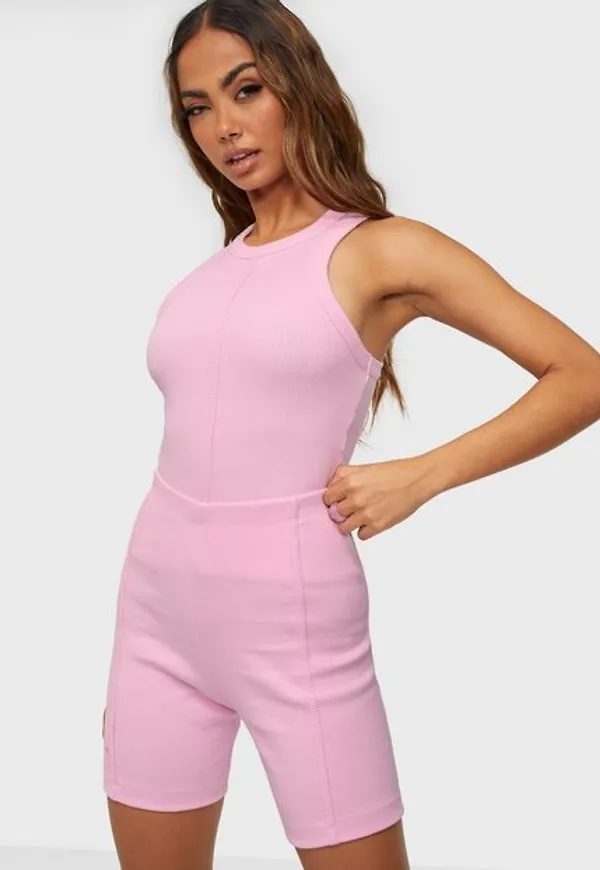 Nicki Studios Ribbed Biker Shorts Bikershorts Rose