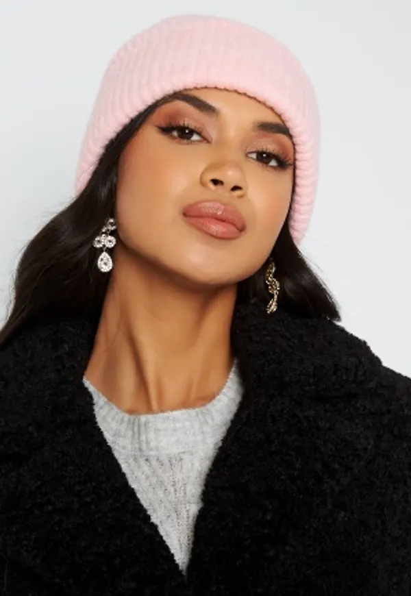 SELECTED FEMME Linna-Mia Knit Beanie Chalk Pink One size