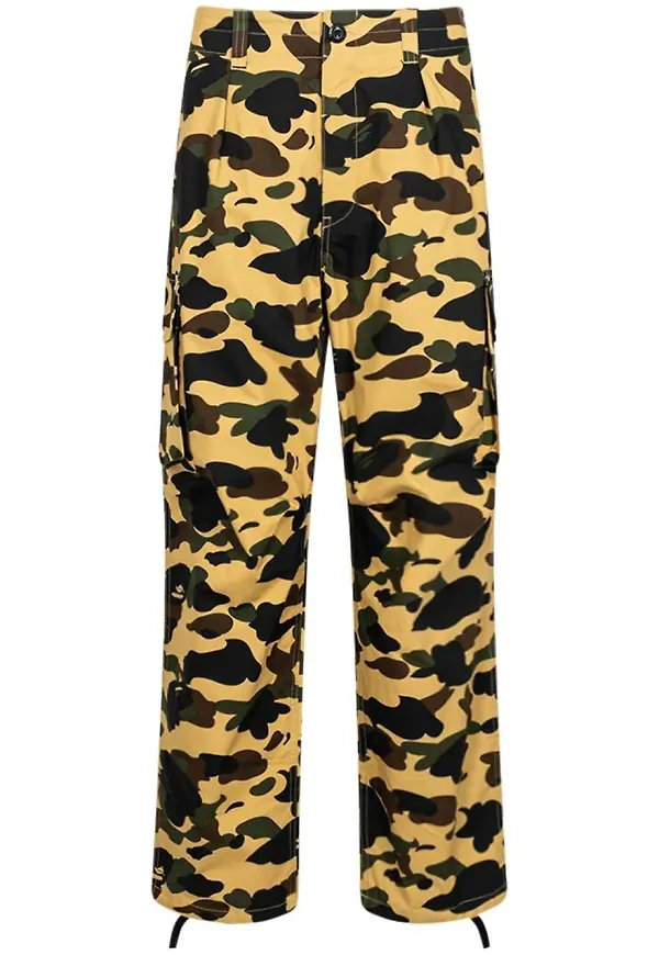 A BATHING APE® 1st Camo vida byxor med sex fickor - Gul
