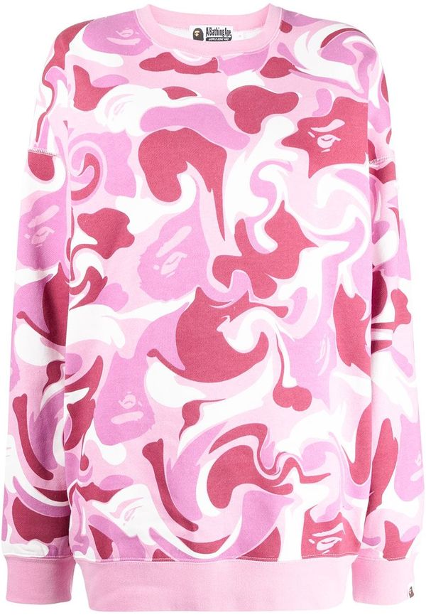 A BATHING APE® Aape kamouflagemönstrad sweatshirt - Rosa