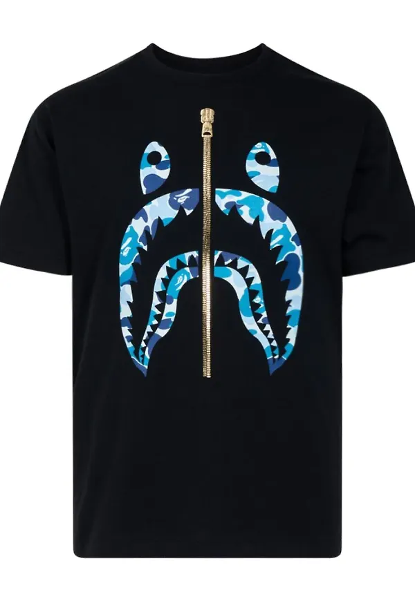 A BATHING APE® ABC Camo Side Shark t-shirt - Svart