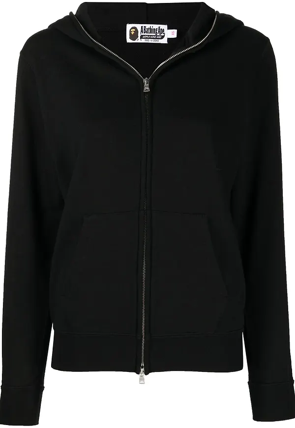 A BATHING APE® Baby Milo hoodie med dragkedja - Svart