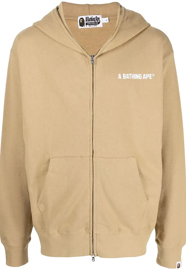A BATHING APE® Busy Works hoodie med logotyp - Brun