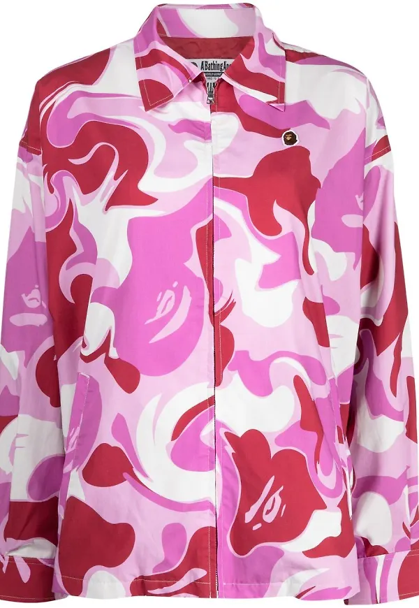 A BATHING APE® jacka med abstrakt tryck - Rosa