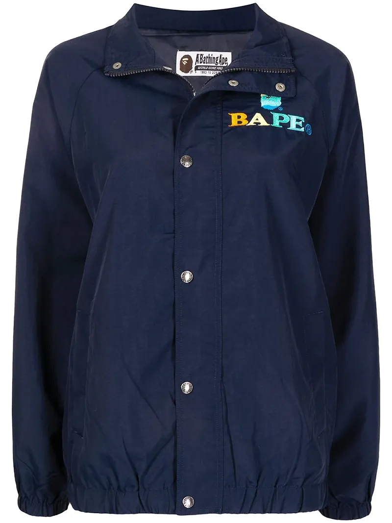 A BATHING APE® jacka med broderad logotyp - Blå