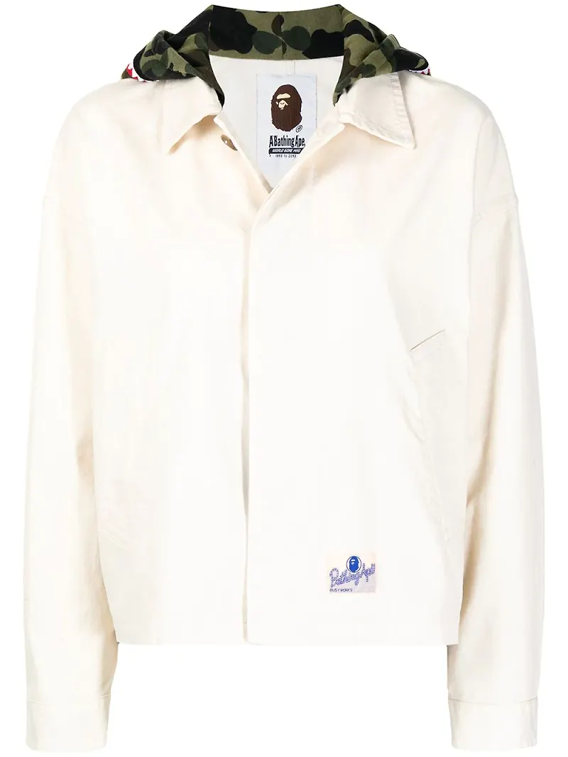 A BATHING APE® jacka med logotypmärke - Vit