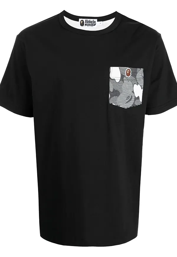 A BATHING APE® kamouflagemönstrad t-shirt - Svart