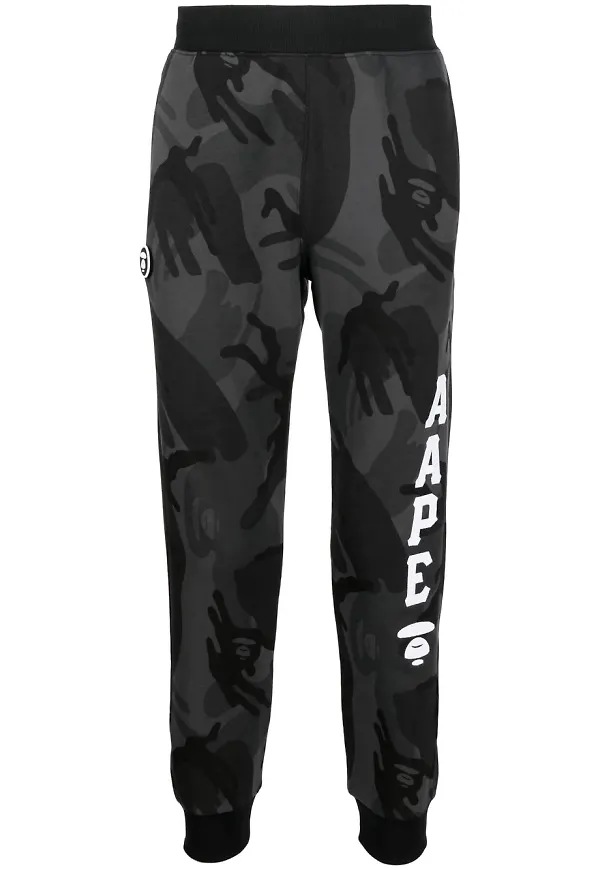 A BATHING APE® kamouflagemönstrade sweatpants - Svart