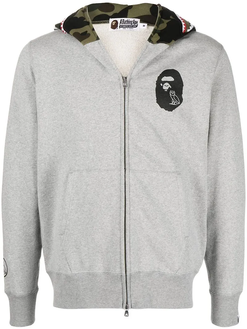 A BATHING APE® sweatpants med logotyp - Grå