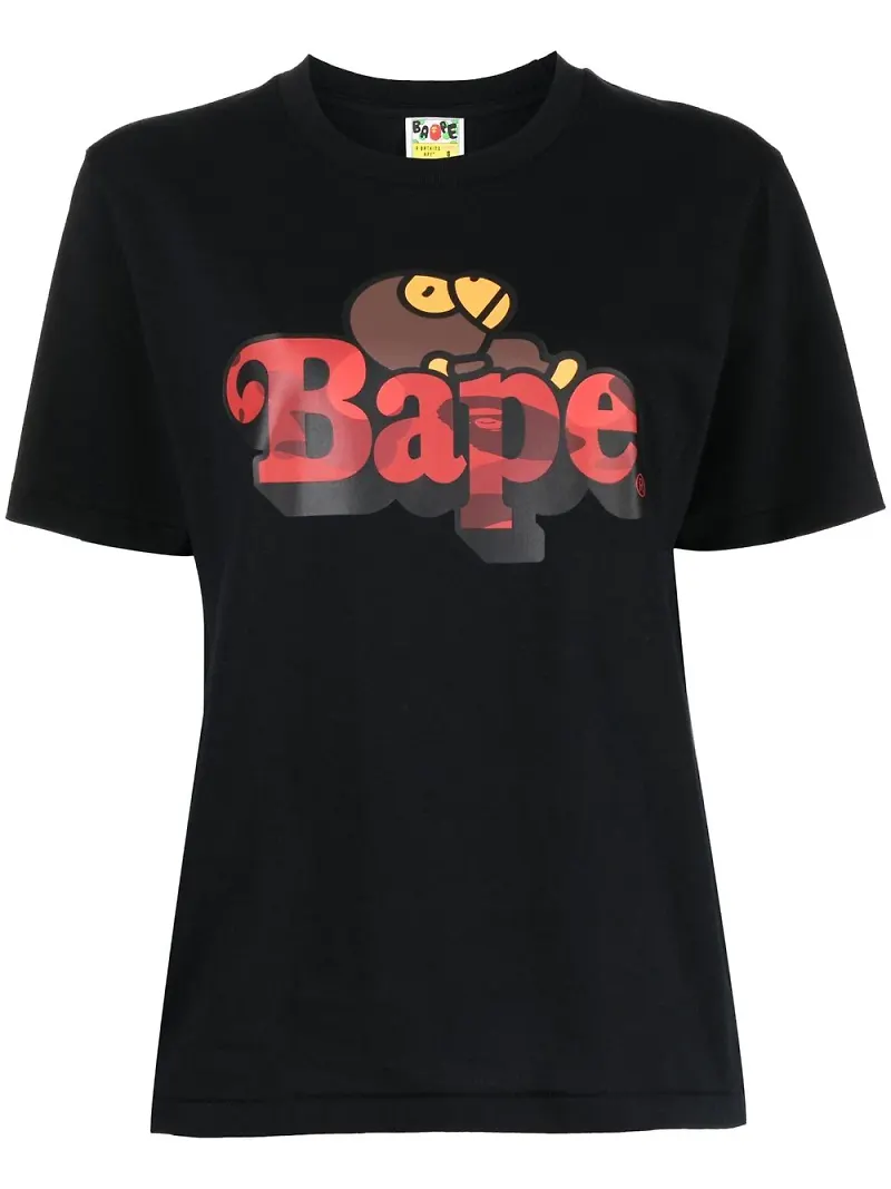 A BATHING APE® t-shirt med tryck - Svart