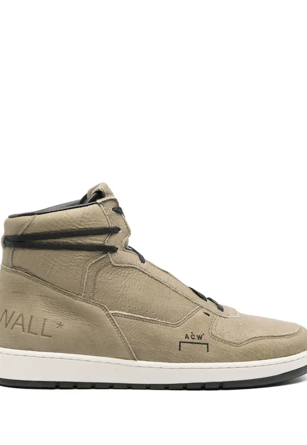 A-COLD-WALL* Luol höga lädersneakers - Grön