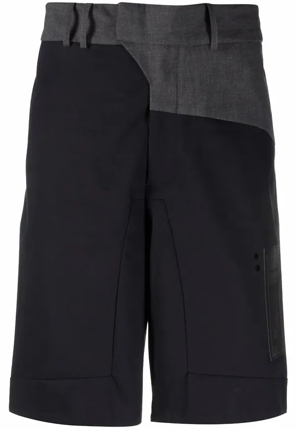 A-COLD-WALL* tvåfärgade shorts - Svart