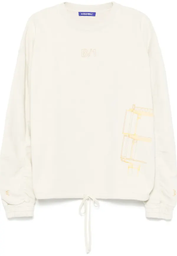 A-COLD-WALL* veckad sweatshirt - Neutral
