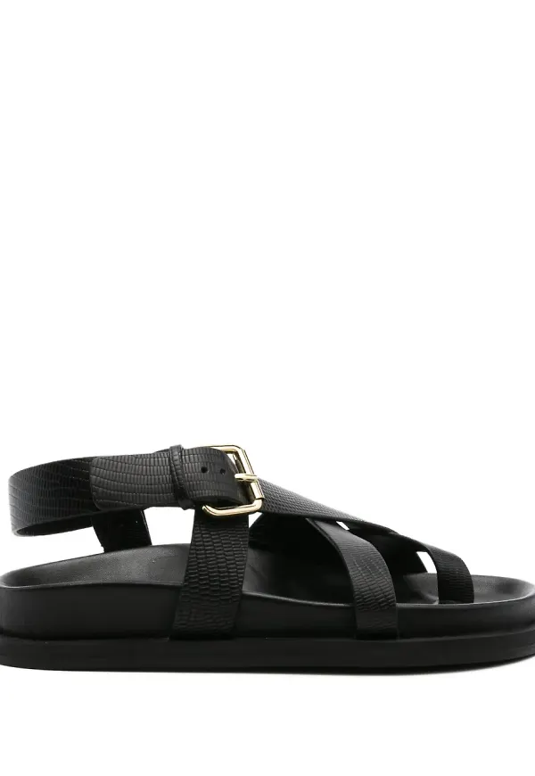 A.EMERY Elbert platta sandaler - Svart