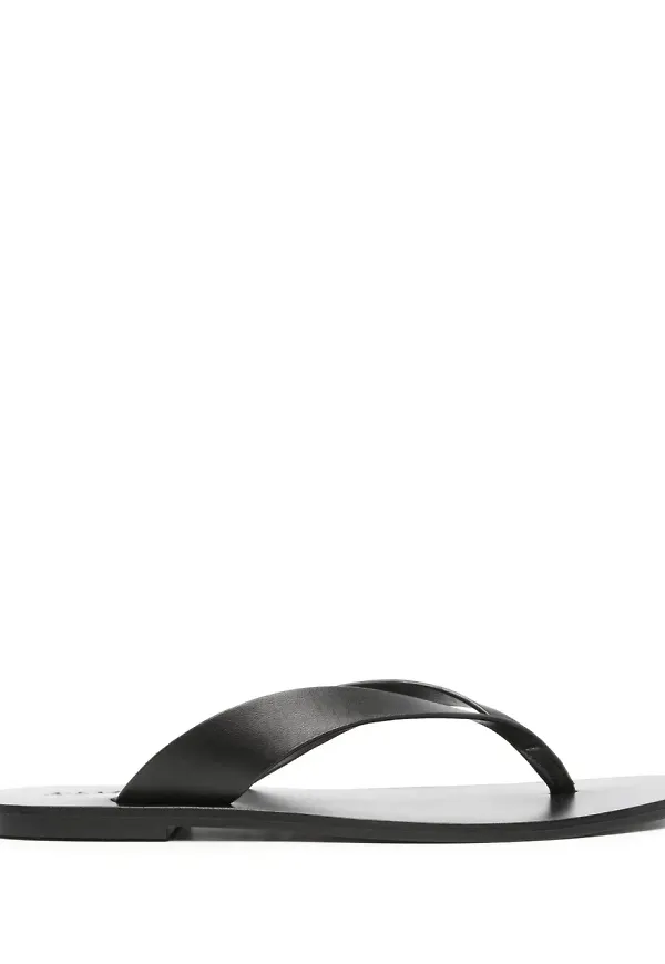 A.EMERY Kinto flipflops i läder - Svart