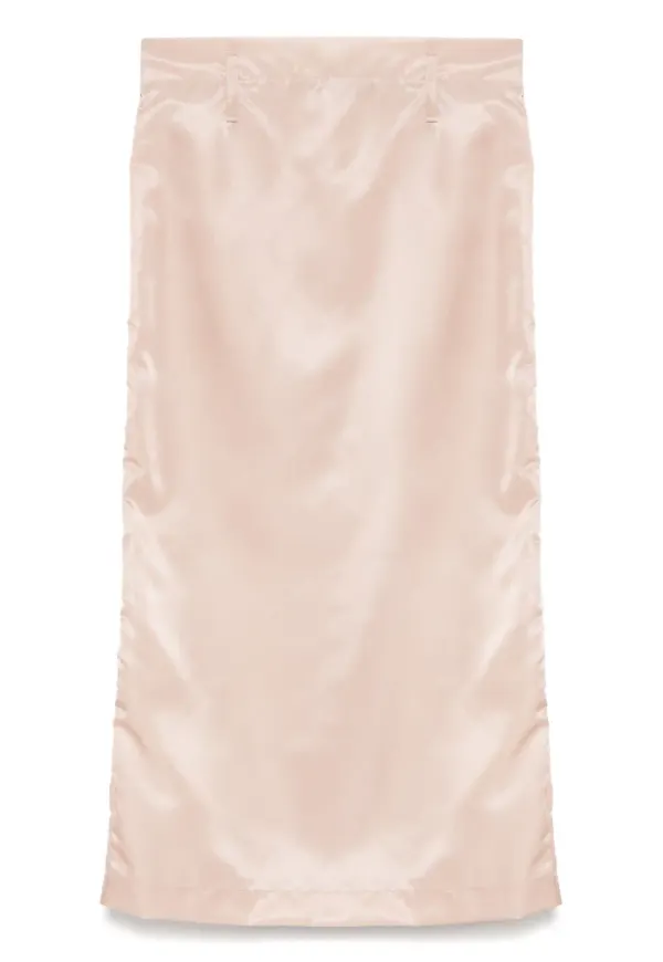 A.M.G. midikjol med slits - Rosa