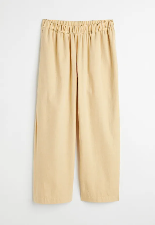 A Part Of The Art Airy Pants Mjuk Och Lyxig Bomull, Byxor i storlek M och färg Gul
