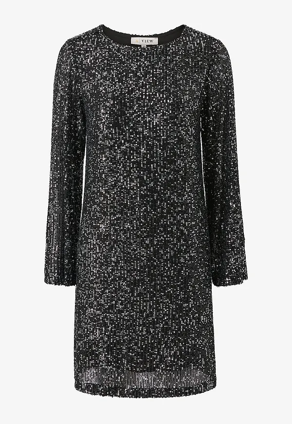 A-View - Paljettklänning Alexi Dress - Svart