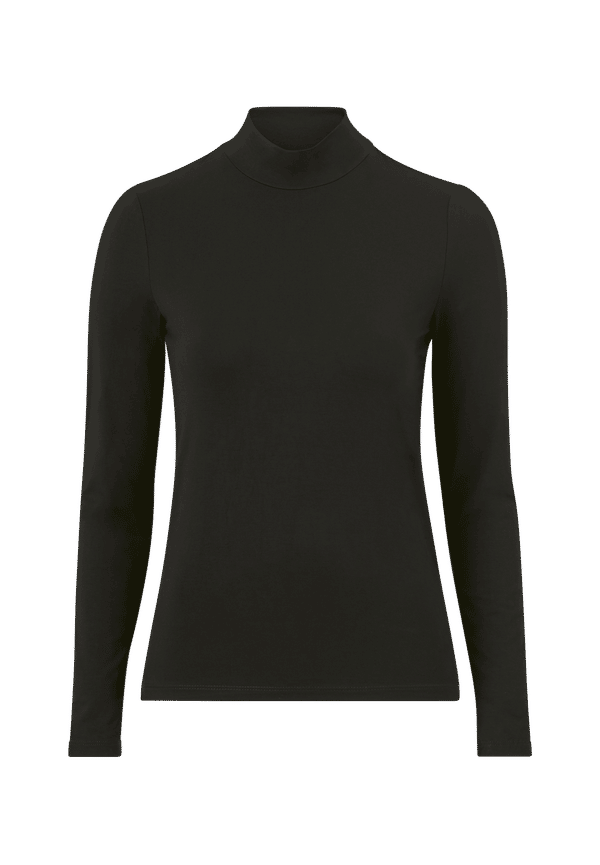 Vila - Topp viBulis Zebra Funnelneck L/S Top - Svart
