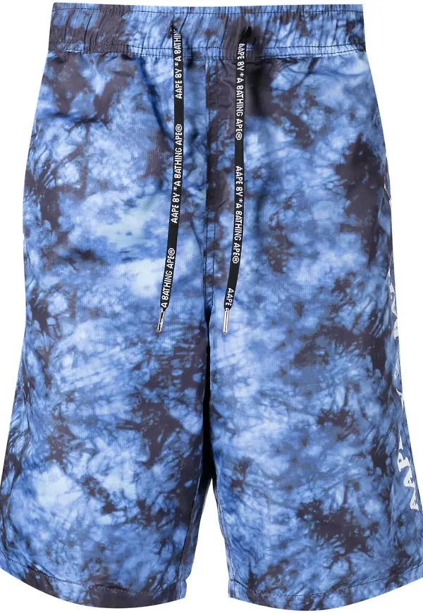 AAPE BY *A BATHING APE® batikmönstrade shorts - Blå