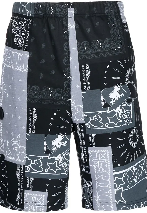 AAPE BY *A BATHING APE® bermudashorts med blandat tryck - Svart