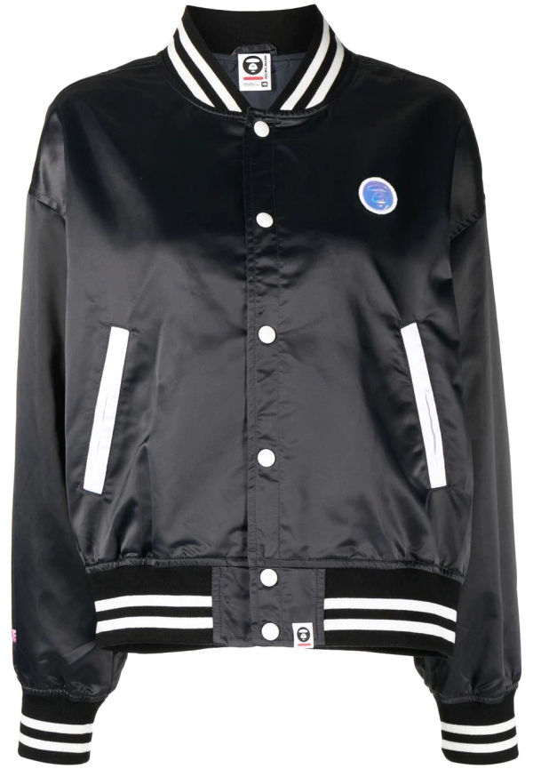 AAPE BY *A BATHING APE® bomberjacka med logotypmärke - Svart
