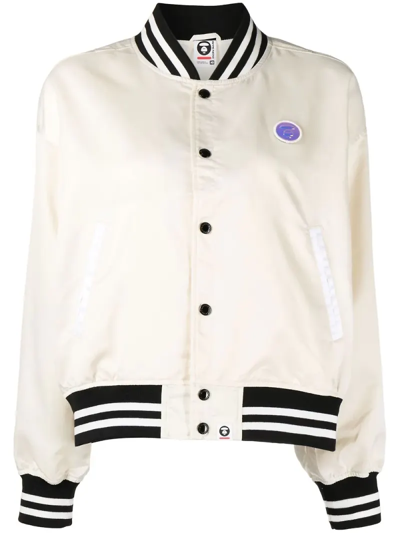 AAPE BY *A BATHING APE® bomberjacka med logotypmärke - Vit