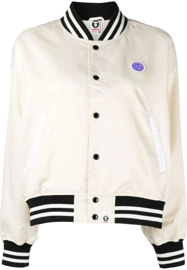 AAPE BY *A BATHING APE® bomberjacka med logotypmärke - Vit