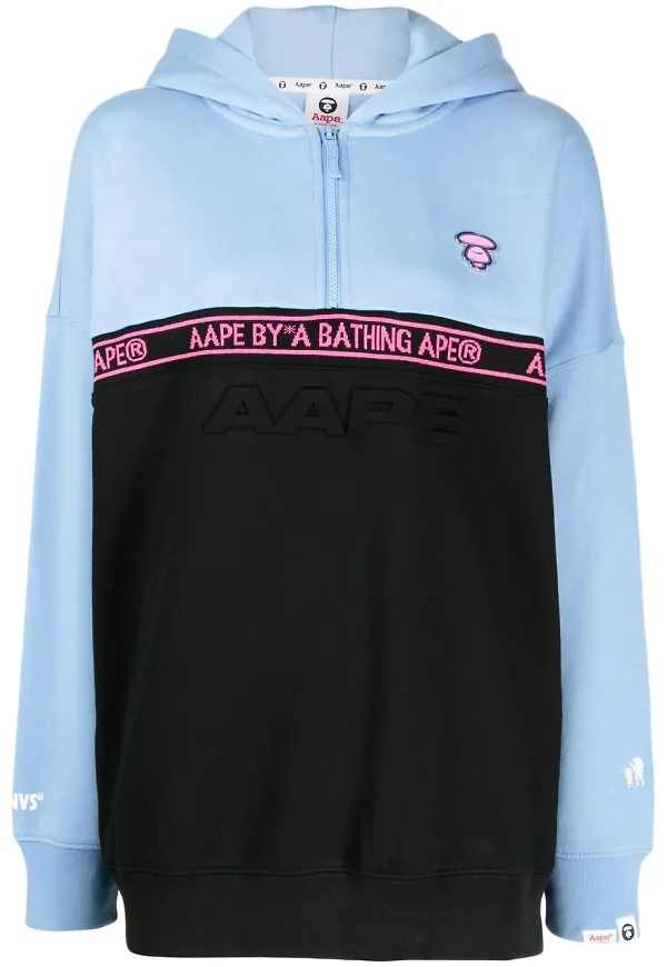 AAPE BY *A BATHING APE® hoodie med 3D-logotyp - Svart
