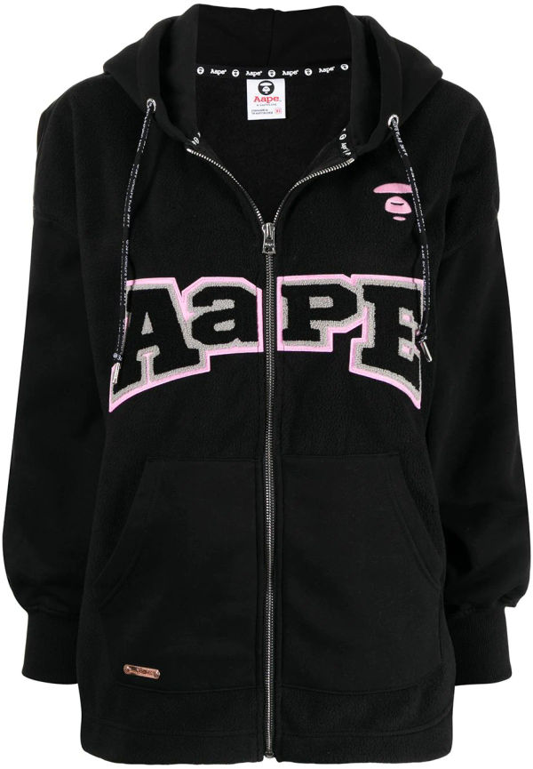 AAPE BY *A BATHING APEÂ® hoodie med broderad logotyp - Svart