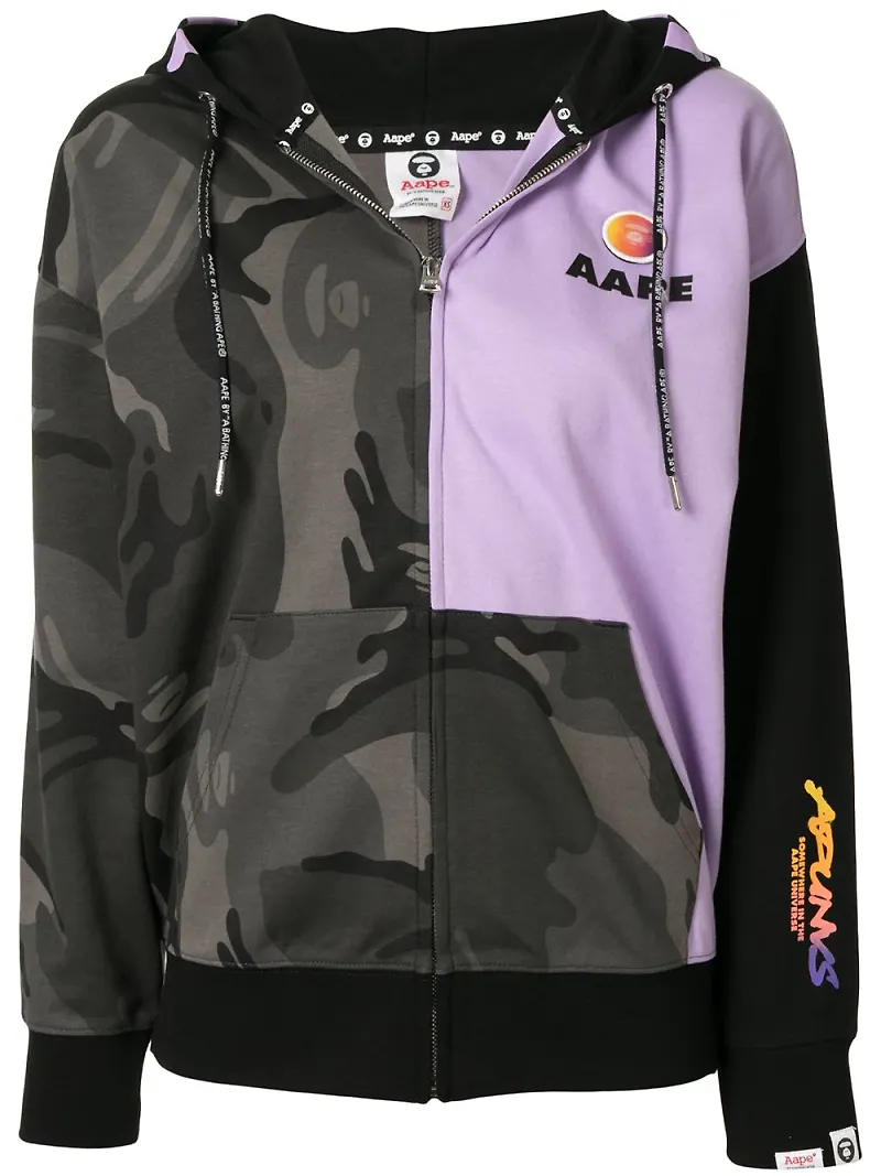 AAPE BY *A BATHING APE® hoodie med dragkedja - Lila