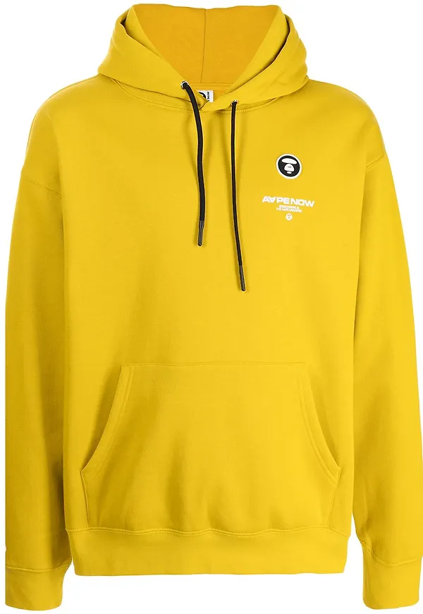AAPE BY *A BATHING APE® hoodie med logotyp - Gul