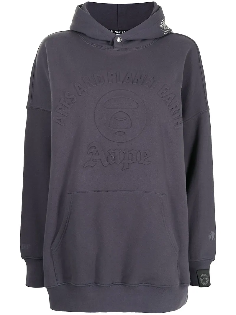 AAPE BY *A BATHING APE® hoodie med logotyp - Lila