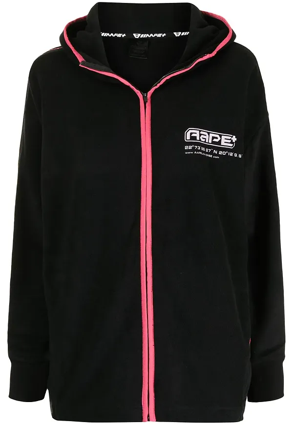 AAPE BY *A BATHING APE® hoodie med logotyp - Svart