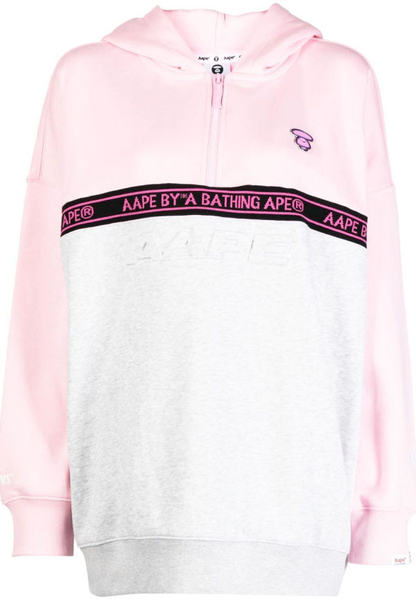 AAPE BY *A BATHING APEÂ® hoodie med logotypband - Rosa