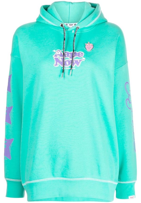 AAPE BY *A BATHING APE® hoodie med logotypdetalj - Grön