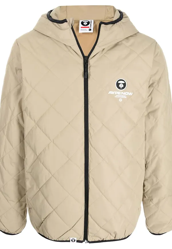 AAPE BY *A BATHING APE® jacka med quiltad finish - Brun