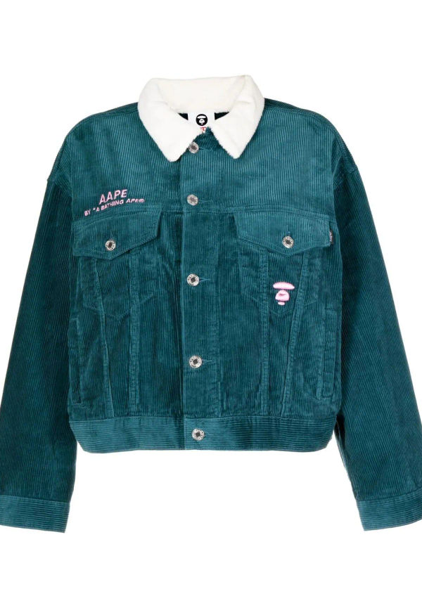 AAPE BY *A BATHING APE® manchesterjacka med broderad logotyp - Blå