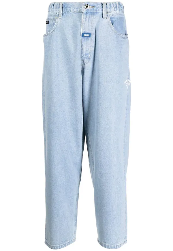 AAPE BY *A BATHING APE® raka jeans med fem fickor - Blå
