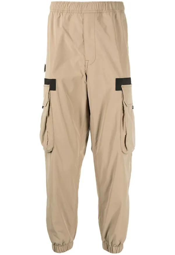 AAPE BY *A BATHING APE® slacks med elastisk midja - Brun
