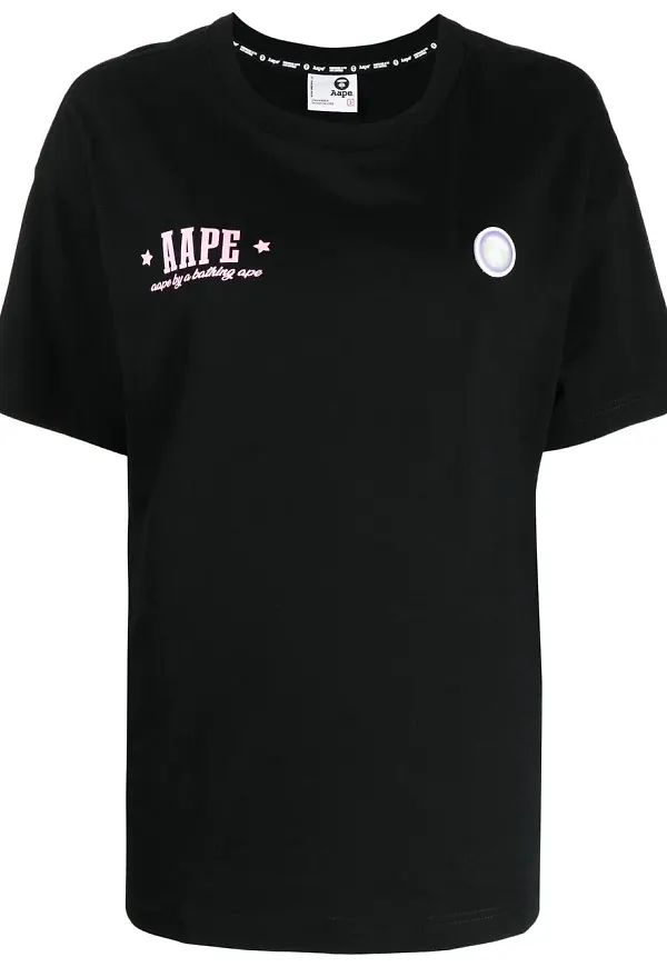 AAPE BY *A BATHING APE® t-shirt i oversize-modell - Svart