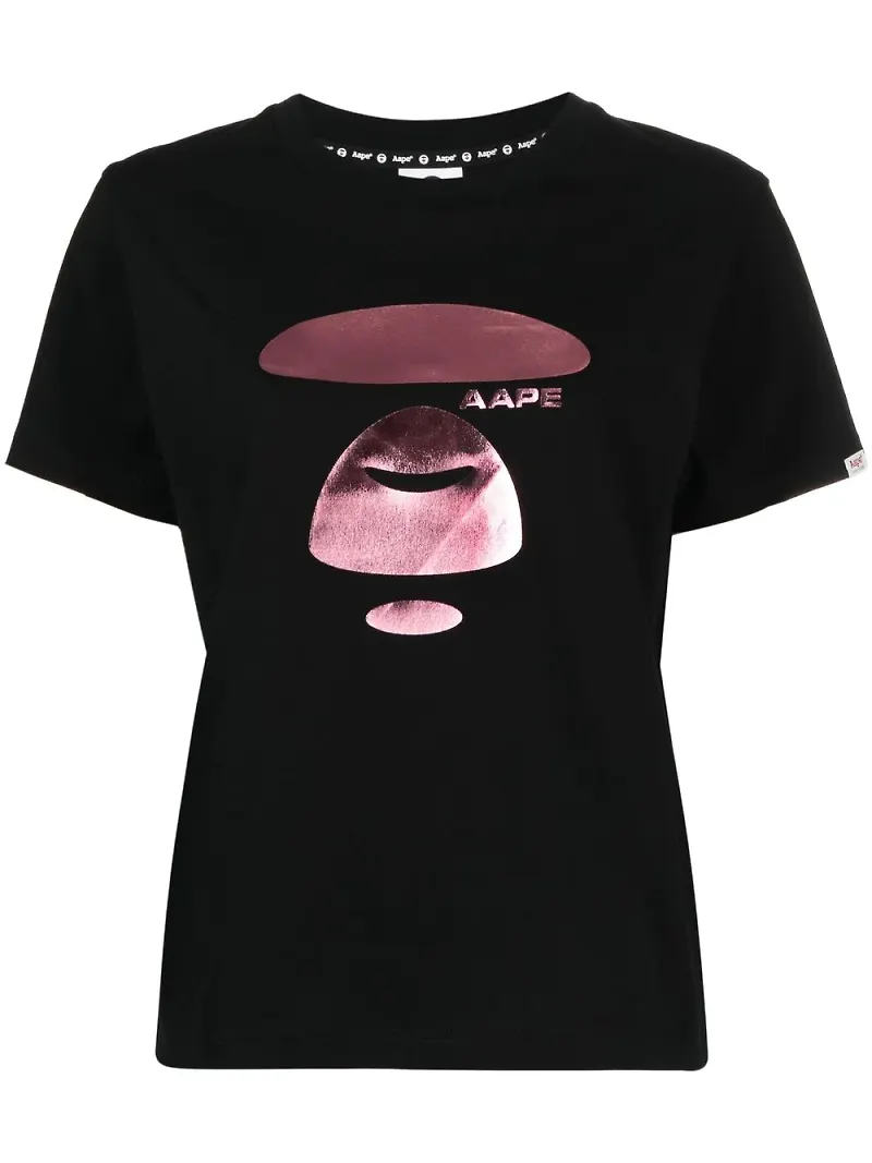 AAPE BY *A BATHING APE® t-shirt med tryck - Svart