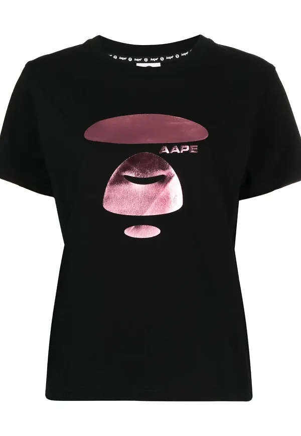 AAPE BY *A BATHING APE® t-shirt med tryck - Svart