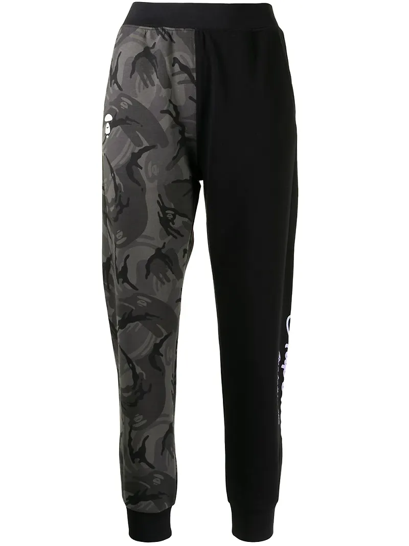 AAPE BY *A BATHING APE® trackpants med kontrastpanel - Svart