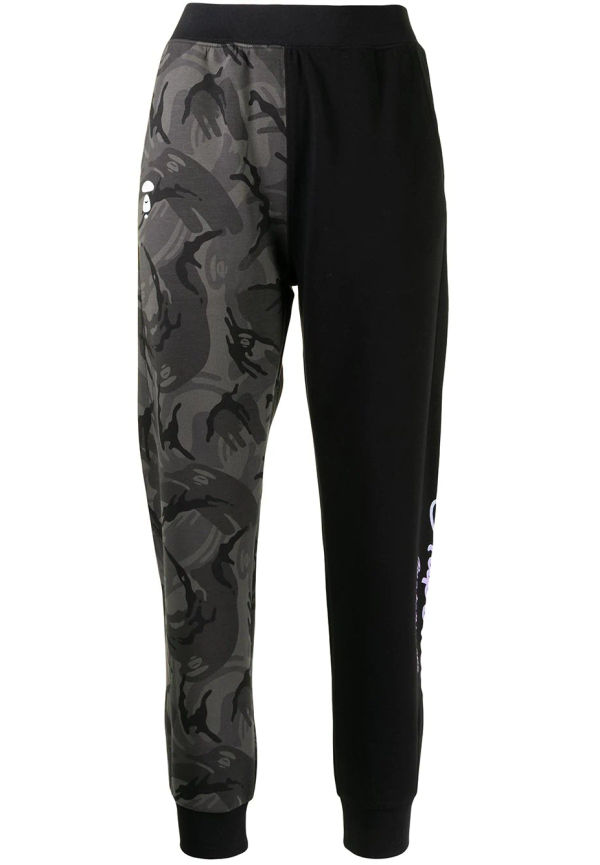 AAPE BY *A BATHING APE® trackpants med kontrastpanel - Svart