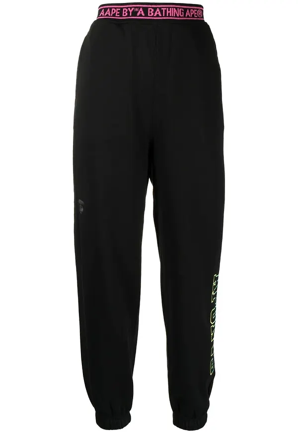 AAPE BY *A BATHING APE® trackpants med logotyp - Svart